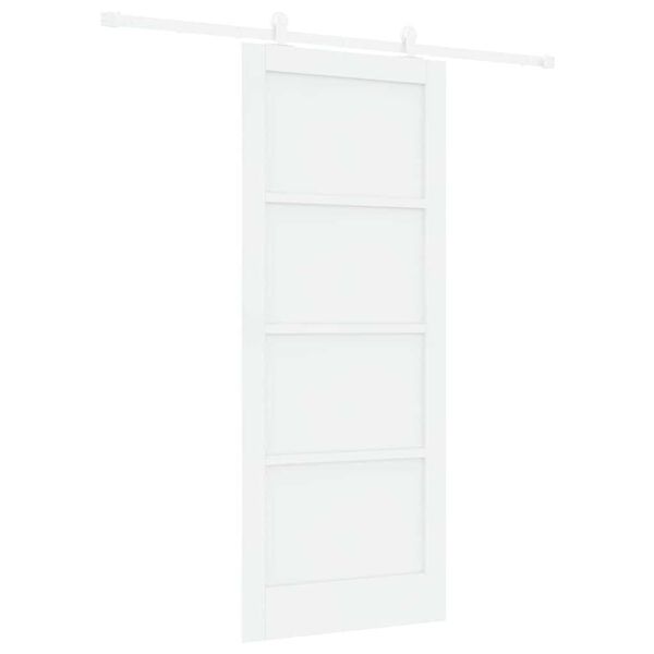 vidaXL Slankios durys Balta 83 x 202 cm Kietos pu&scaron;ies mediena