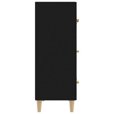 vidaXL Šoninė spintelė, juodos spalvos, 70x34x90cm, apdirbta mediena