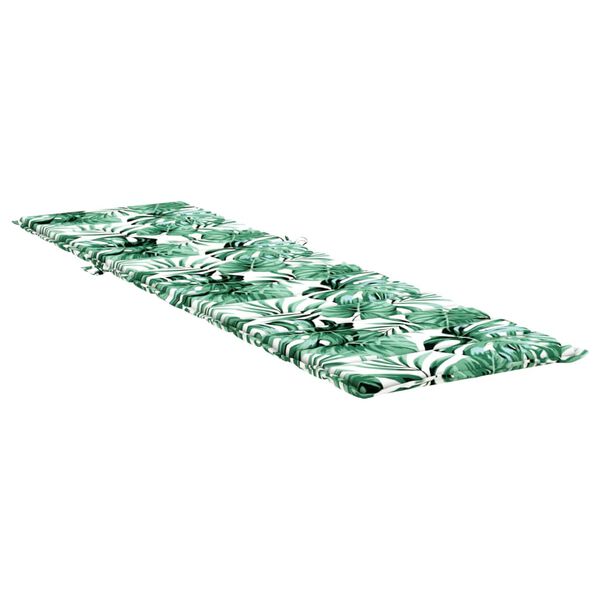 vidaXL Saulės gulto čiužinukas, oksfordo audinys, su lapais