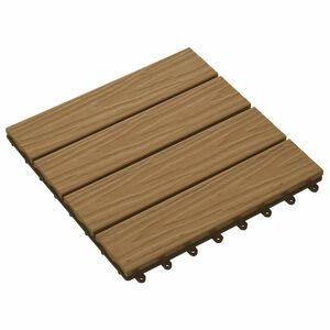 vidaXL Terasinė Plytelė 3D dizainas 11 vnt. Tikmedis 30 x 30 cm WPC