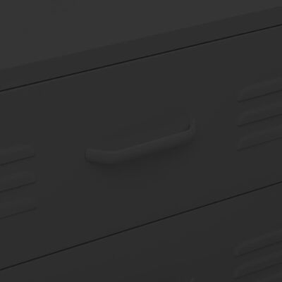 vidaXL Komoda su stalčiais, juodos spalvos, 80x35x101,5cm, plienas