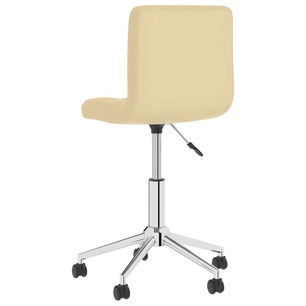 vidaXL Pasukama valgomojo kėdė, kreminė, dirbtinė oda (334461)