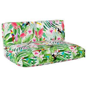 vidaXL Pagalvių komplektas Gėlių 3 pcs Įvairiaspalvis Oksfordo audinys