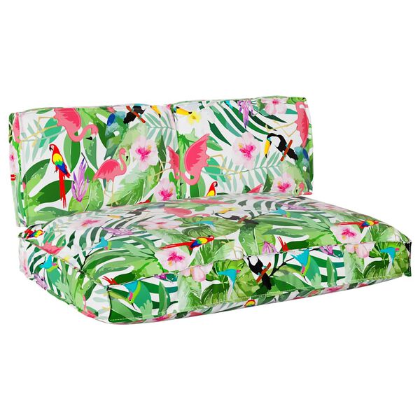 vidaXL Pagalvių komplektas Gėlių 3 pcs Įvairiaspalvis Oksfordo audinys