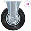 vidaXL Fiksuojami ratukai, 8vnt., 125 mm