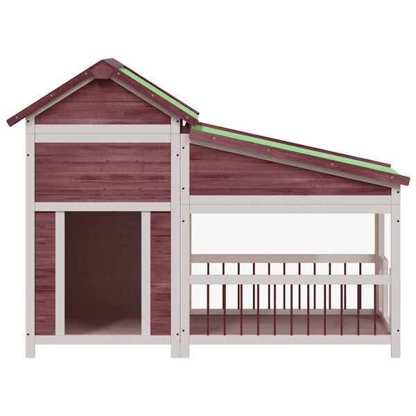 vidaXL &Scaron;unų būda, moka, 143x60,5x109cm, pu&scaron;ies medienos masyvas