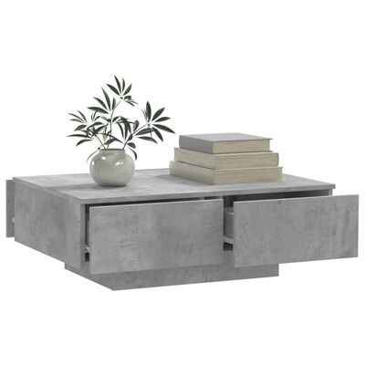 vidaXL Kavos staliukas, betono pilkos spalvos, 90x60x31cm, MDP