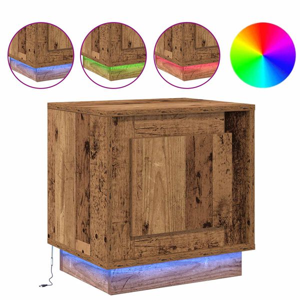 vidaXL &Scaron;alia lovos spintelė Senas medis 44 x 34,5 x 45 cm