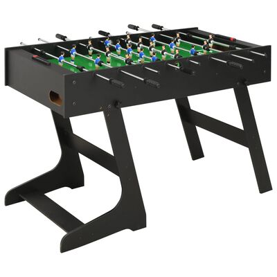 vidaXL Sulankstomas stalo futbolo stalas, 121x61x80cm, juodas