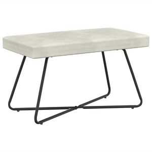 vidaXL suoliukas Kreminė 80 x 40 x 45 cm Aksomas