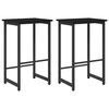 vidaXL Baro taburetė 2 pcs Juodojo ąžuolo 40 x 32 x 74 cm