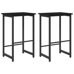 vidaXL Baro taburetė 2 pcs Juodojo ąžuolo 40 x 32 x 74 cm