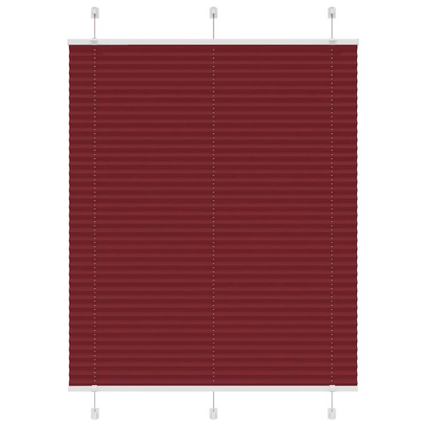 vidaXL Plisuota žaliuze Bordo raudona 110x150 cm Audinio plotis