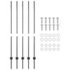 vidaXL Tvorelės stulpas 5 pcs Pilka 140 cm Plienas