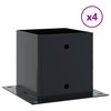 vidaXL Stulpų pagrindai kvadratiniai, 4vnt., antracito sp., 141x141mm
