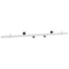 vidaXL Stumdomų durų furnitūros komplektas 152,4 cm Plienas Balta