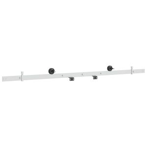 vidaXL Stumdomų durų furnitūros komplektas 152,4 cm Plienas Balta
