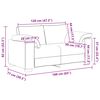 vidaXL Sofa 2 pcs Debesų pilka 219 x 80 x 82 cm audinys