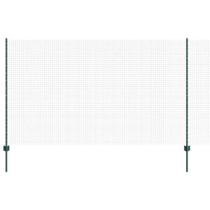 vidaXL Suvirintas vielos tvora su stulpeliais 10 x 1,4 m Žalia