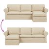 vidaXL Sofa Kreminė Bendri matmenys: 245 x 138 cm (P X G x A) Aksomas