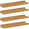vidaXL Sieninė lentyna 4 pcs Smėlio 40 x 9 x 3 cm Apdirbta mediena