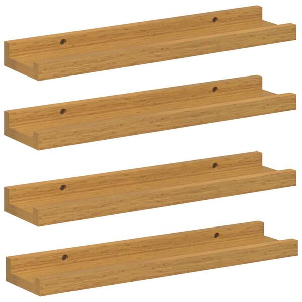 vidaXL Sieninė lentyna 4 pcs Smėlio 40 x 9 x 3 cm Apdirbta mediena