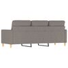 vidaXL Trivietė sofa, taupe spalvos, 180cm, audinys