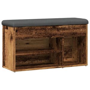 vidaXL batų suoliukas Old Wood 82x32x45,5 cm Inžinerinė mediena