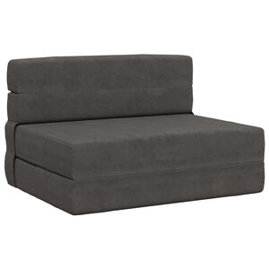 vidaXL Sulankstomas Sofas-Lova Tamsiai pilka 190 x 70 x 15 cm