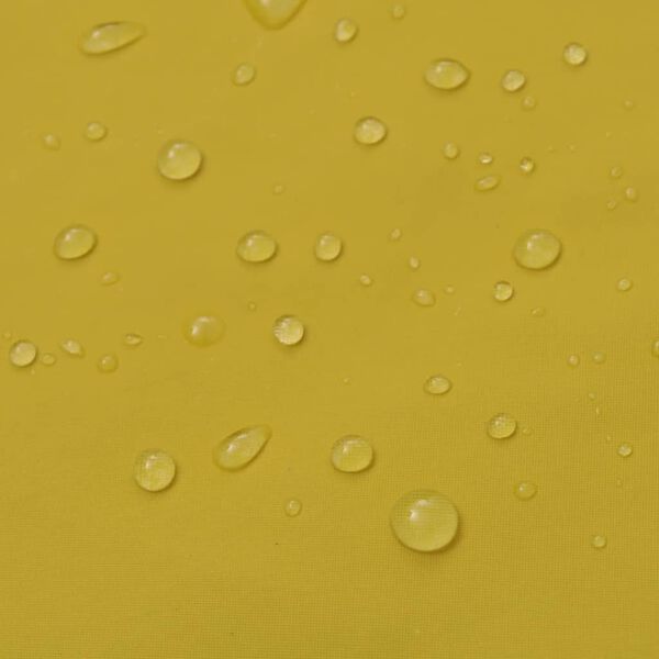 vidaXL Neperšlampamas ilgas lietpaltis su gobtuvu, geltonas M