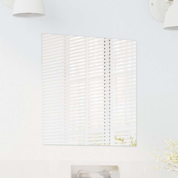 vidaXL Sieninis veidrodis Kvadrato 40 x 40 cm grūdintas stiklas