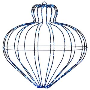 vidaXL Kalėdų finialo &scaron;viesa 192 LED Mėlyna Skersmuo 40 x 40 cm