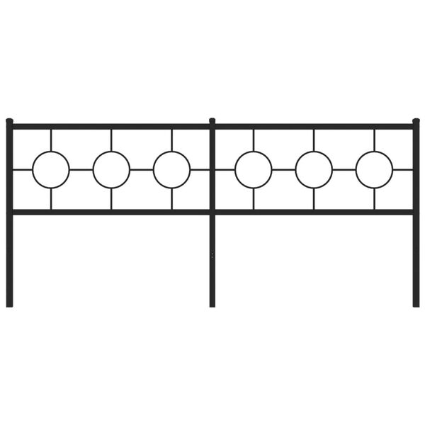 vidaXL Metalinis galvūgalis, juodos spalvos, 200cm