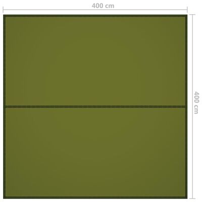 vidaXL Lauko tentas, žalios spalvos, 4x4m