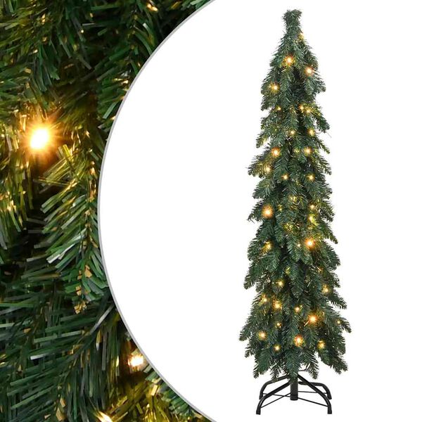 vidaXL Dirbtinė ap&scaron;viesta Kalėdų eglutė su 80 LED lempučių, 150cm