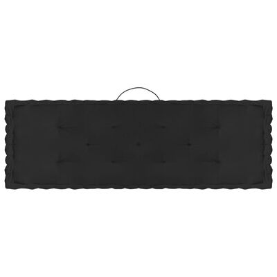 vidaXL Grindų/paletės pagalvėlės, 5vnt., juodos spalvos, medvilnė