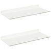 vidaXL Plūduriuojanti lentyna 2 vnt. Baltas 40 x 18 x 2,5 cm Plienas