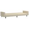 vidaXL Dvivietė sofa-lova, kreminės spalvos, aksomas