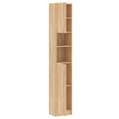 vidaXL Vonios spintelė, sonoma ąžuolo, 32x25,5x190cm, apdirbta mediena