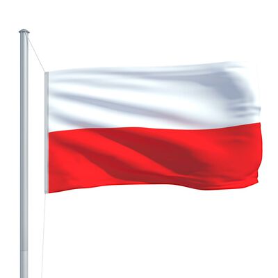 vidaXL Lenkijos vėliava, 90x150cm