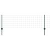 vidaXL Tvora su stulpais Žalia 0,6 x 25 m Plienas ir PVC