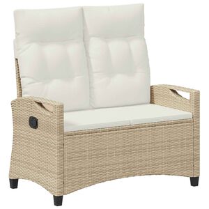 vidaXL Sodo suolas su pagalve Bežinė ir kreminė 105 x 60 x 112 cm
