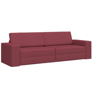 vidaXL Sofa lova Vyno raudona 245 x 78 x 77 cm audinys