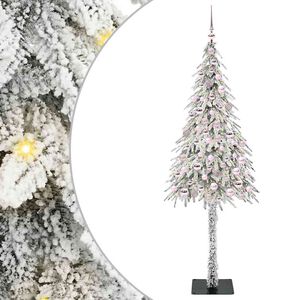 vidaXL Kalėdų eglutė su 300 LED s stovu Balta 210 cm PE ir Plienas