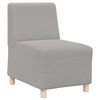vidaXL Modulinė sofa be porankių, &scaron;viesiai pilka, 55 cm, garbanotas, vilnonį audinį imituojantis audinys