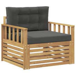 vidaXL Lauko sofa Poliesteris Balta