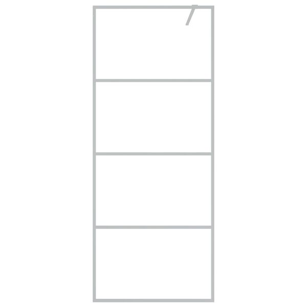 vidaXL Dušo sienelė, sidabrinė, 80x195cm, ESG stiklas, skaidri