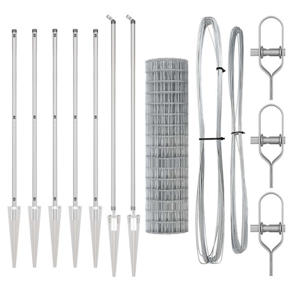 vidaXL Tvora su stulpais Sidabro 1,4 x 10 m Plienas