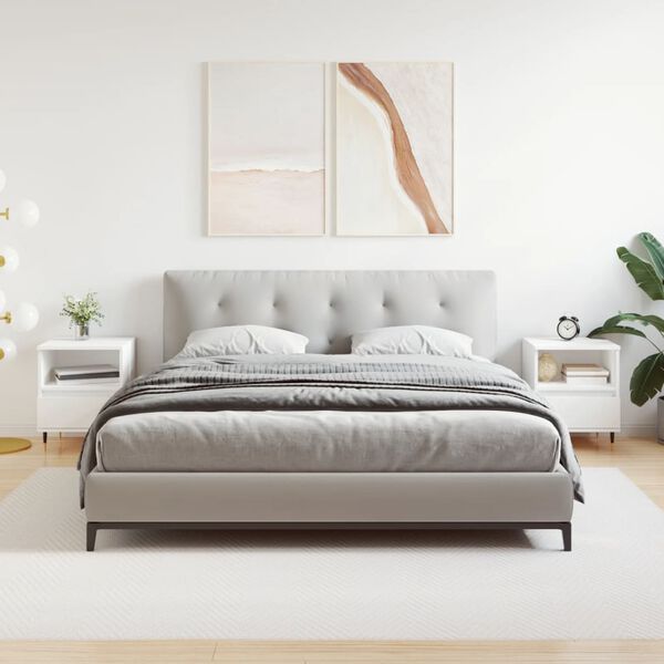 vidaXL Naktinės spintelės, 2vnt., baltos, 40x35x50cm, apdirbta mediena