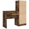 vidaXL Stalas su stalčių 2 pcs Rūkyta ąžuolas